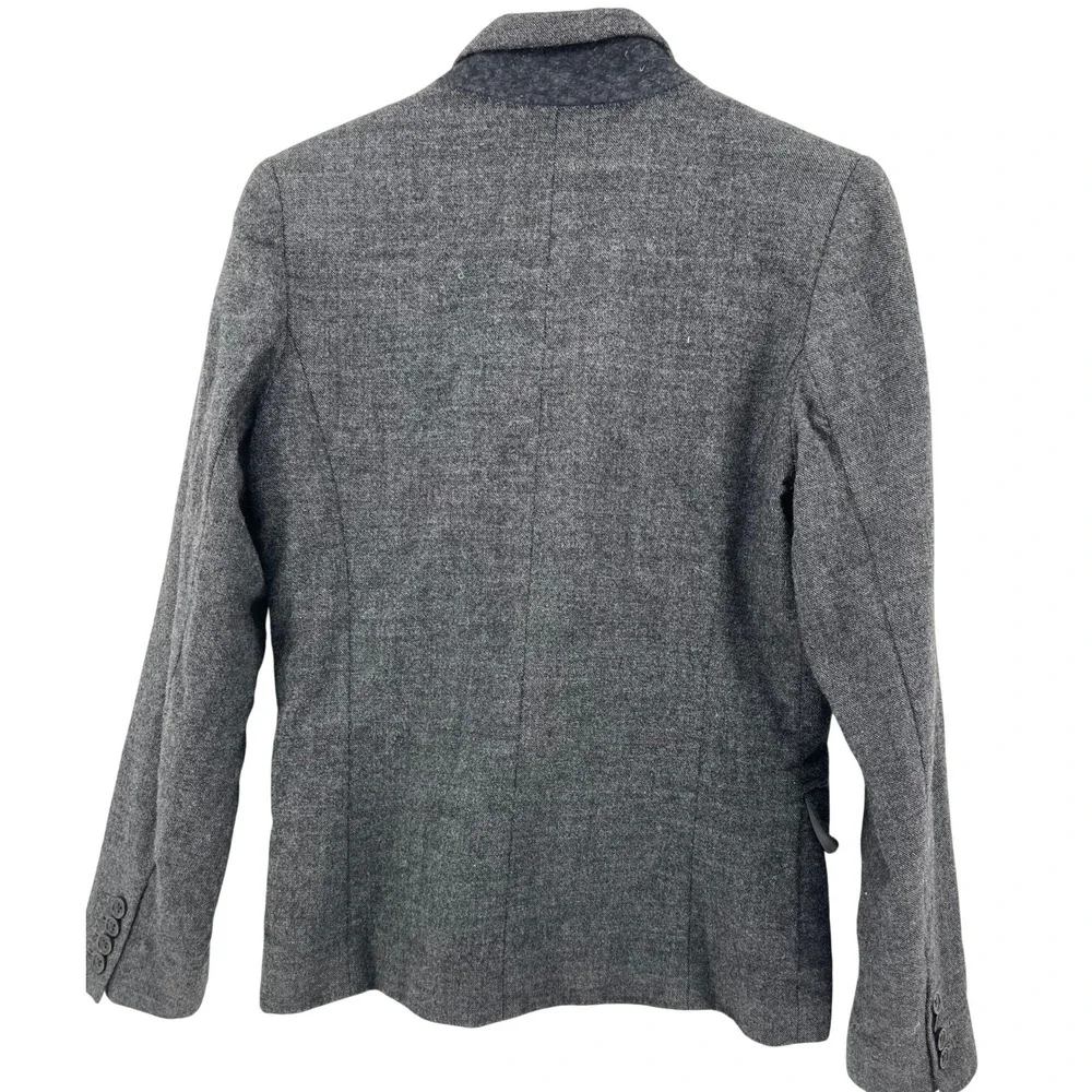 J.Crew Womens Gray Wool Two‎ Button Blazer Jacket Size 8 business casual lined
